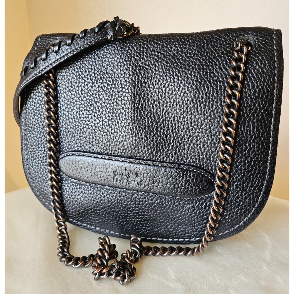 Coach Shadow Crossbody/Shoulder Bag in Pebbled Leather Black F37000/Convertible